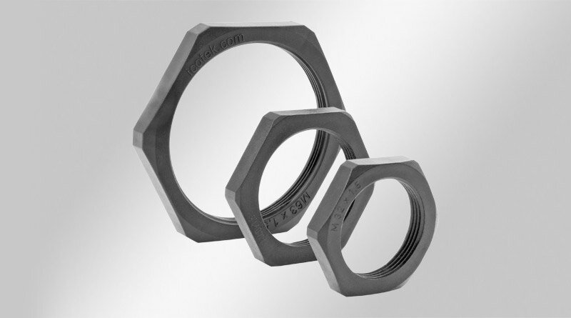 Hexagonal locknuts for split cable glands, with threads M16 - M85